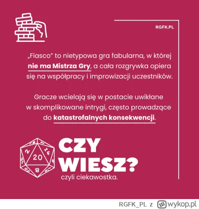 RGFK_PL - Grałem w Fiasco i życie mi się rozsypało. To nie jest RPG, gdzie zostajesz ...