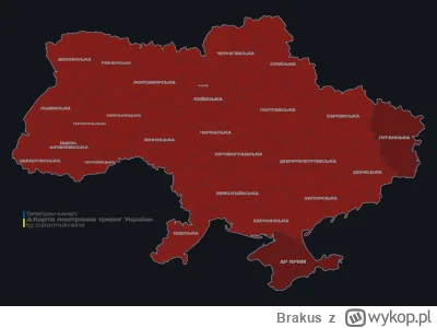 Brakus - #ukraina 
Na Ukrainie ogłoszono ogólnokrajowy alarm powietrzny po wystrzelen...