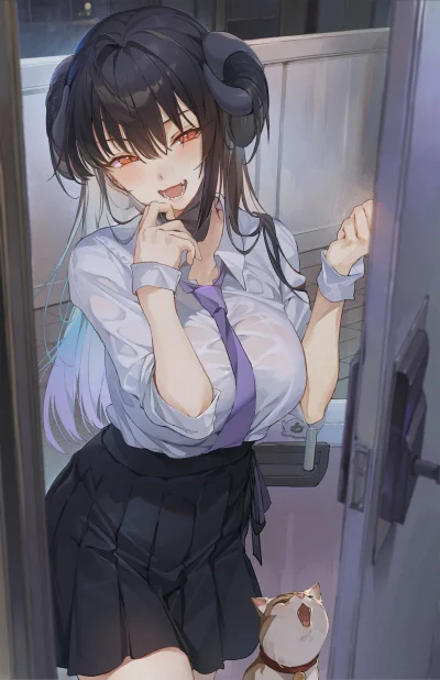 mesugaki - #anime #randomanimeshit #originalcharacter #schoolgirl #demongirl #neko #