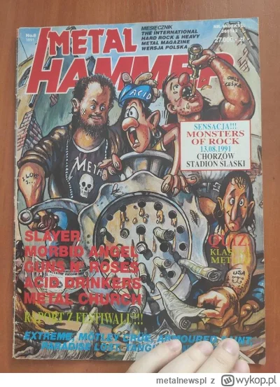 metalnewspl - A tak prezentowała się okładka "Metal Hammer" w czerwcu 1991 roku.

#me...