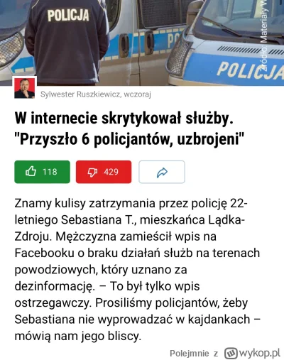 Polejmnie - Sześciu policjantów o 6 rano. Pełen profesjonalizm i skuteczność. Szkoda,...