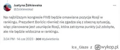 Ice_Glaze - Pozytywna informacja nt rankingu FIVB i kacapów. Mam nadzieje że podejmą ...