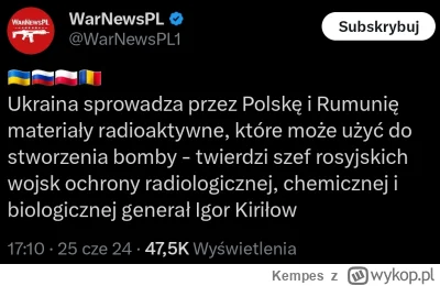 Kempes - #ukraina #rosja #wojna #polska

Potwierdzam, jestem tym materiałem radioakty...