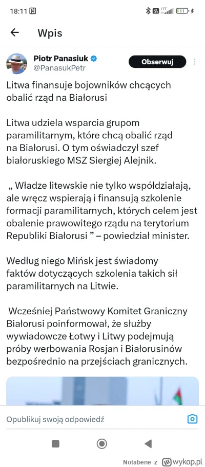 Notabene - Odkąd mam tłiterka moim ulubionym kontem rosyjskiego trola jest Panasiuk. ...