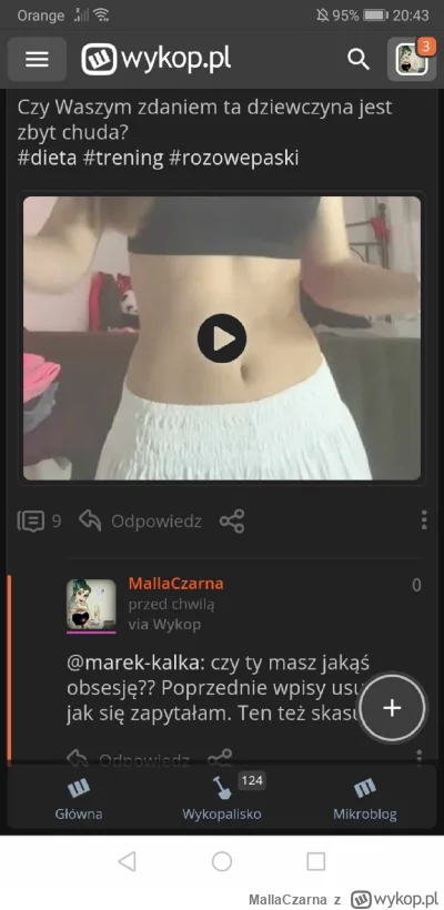 MallaCzarna - Po raz kolejny spam postami "czy ona jest za chuda" WTF?
Może w końcu s...