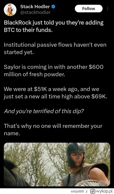 emjot86 - Hopium i do spania
#kryptowaluty #bitcoin