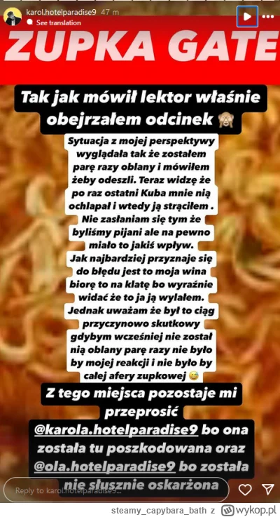 steamycapybarabath - @Dewasta: Żadne to usprawiedliwienie, ale Karol po alkoholu to z...