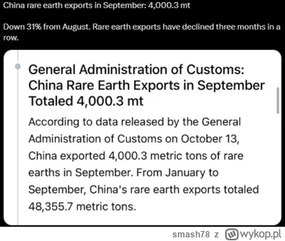 smash78 - #gielda
Z tymi REE to Chińczycy raczej na poważnie