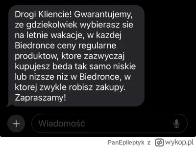 PanEpileptyk - Czy Biedronka w poniższym SMSie właśnie się przyznała ceny zależą od l...