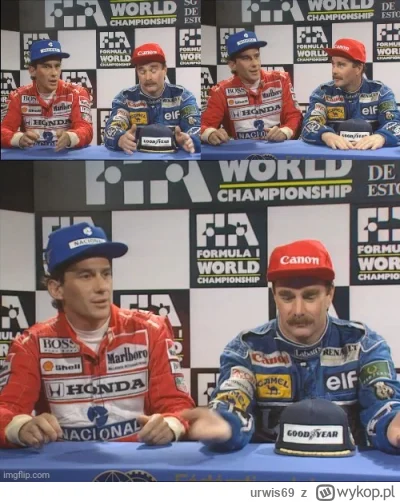 urwis69 - A pamiętacie jak po GP Portugalii w 92 Senna i Mansell przed kamerami powie...