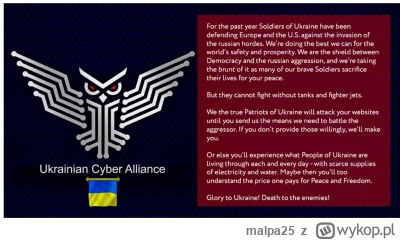 malpa25 - Ukraińcy atakują polskie strony internetowe domagając się większej pomocy.
...