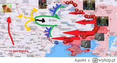 Agui94 - tutaj jeszcze żółta linia pokazuje gdzie będą się kierować Rosjanie po przeł...