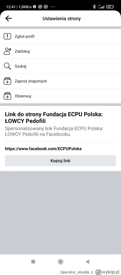 Operator_imadla - a może po prostu zgłosmy masowo profil #ecpu na #facebook znikną im...