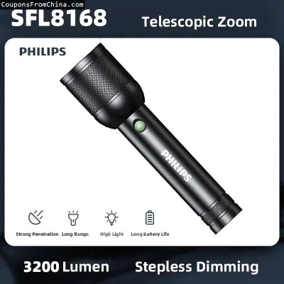n____S - ❗ Philips SFL8168 3200lm Flashlight
〽️ Cena: 26.87 USD (dotąd najniższa w hi...