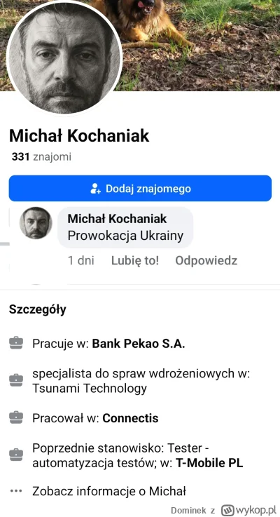 Dominek - Hej @BankPekaoSA jeśli Michał na fb napisał w swojej notce prawdę, że pracu...