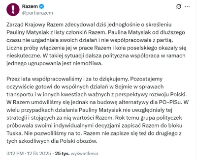 Majk_ - Polaryzacja Matysiak w------a z Razem: 

#neuropa #4konserwy #polityka #bekaz...