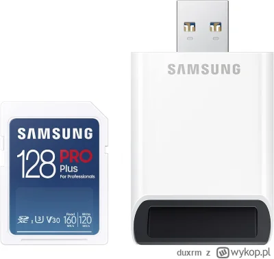 duxrm - Wysyłka z magazynu: PL
Karta pamięci Samsung Pro Plus MB-SD128KB/WW Karta Pam...