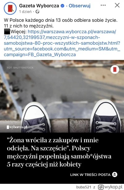 buba521 - W końcu coś piszą o czymś ważnym.
#pieklomezczyzn #depresja #mezczyzni #gaz...