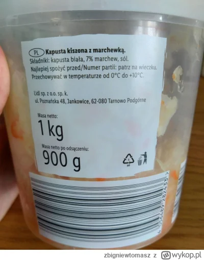 zbigniewtomasz - #wroniecka9 jem sobie posoborową kiszoną kapustę, a tu, pytaj czy to...