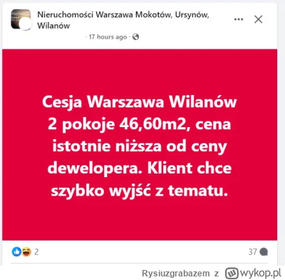 Rysiuzgrabazem - #nieruchomosci #deweloperka #flipmieszkania #flipperzy #kryzys 
JEDZ...