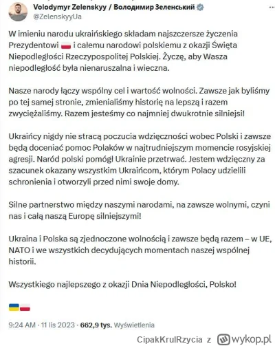 CipakKrulRzycia - #zelensky #marszniepodleglosci #ukraina #polska #polityka