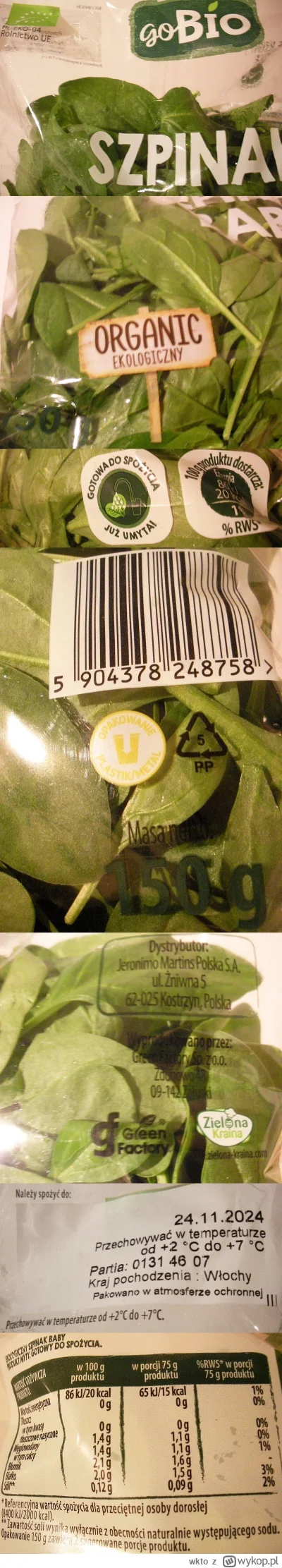 wkto - #listaproduktow
#szpinakswiezy #szpinakbio baby (młody) goBIO #biedronka
aktua...