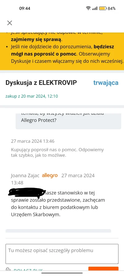 Vmark - Jeśli myślicie, że Allegro pomoże Wam w sporze ze sprzedającym, który błędnie...