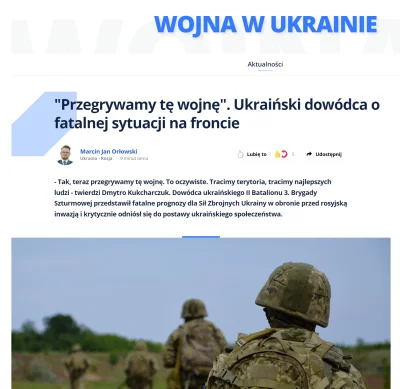 Wilczynski - #ukraina Widać, że nie czyta Wykopu. Przecież Ukraina wygrywa wojnę, mos...