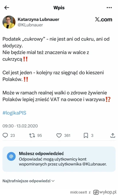 midcoastt - Lubnauer ostro o podatku cukrowym. Niestety wpis usunęła. Politycy mają c...