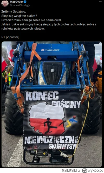 MajkiFajki - Dowodem na to, że rolnicy protestują przeciwko importowi zboża z Ukraini...