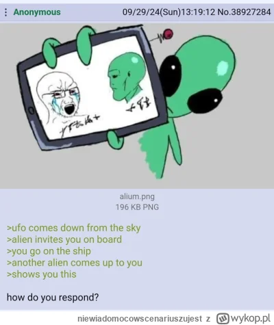 niewiadomocowscenariuszujest - #ufo #greentext #4chan