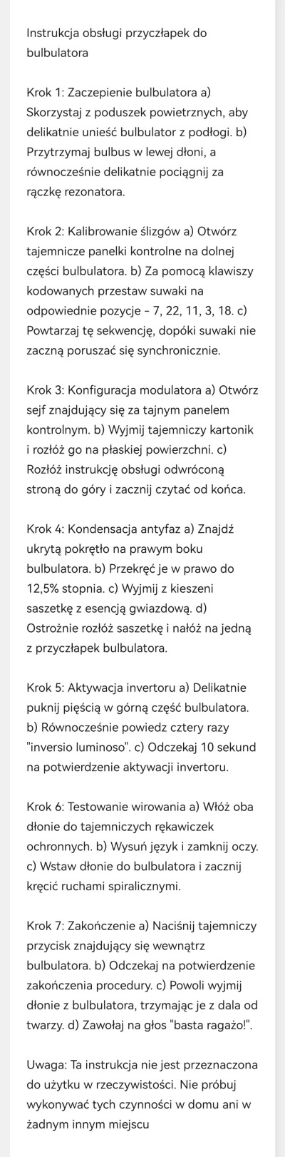 Mandy666 - Znalazłam instrukcje przyczłapek do bulbulatora #ciekawostki #heheszki