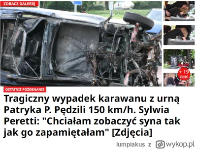 lumpiakus - Tragiczny wypadek w Krakowie: Karawan z prochami Patryka Peretti rozbija ...