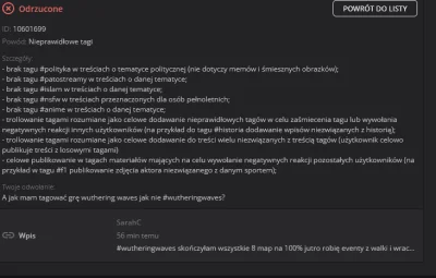 SarahC - Podoba mi się ta jedno strona komunikacja, nie bo nie. #dogadane #moderacjak...