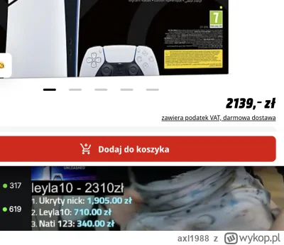 axl1988 - zróbmy że top donejtor z dzisiaj wygrywa PS5!! (ง ͠° ͟ل͜ ͡°)ง #danielmagica...