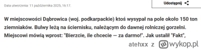 atehxx - @Belzebub: W pierwszym artykule było że ziemniaki do zabrania z pola byłej g...