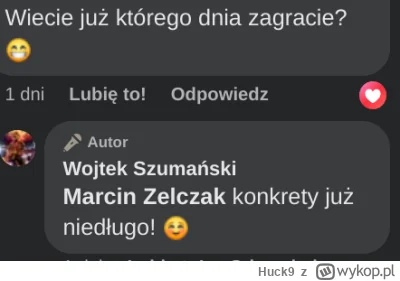 Huck9 - @barto142: ciekawi mnie czemu od razu nie powiedzieli kiedy gra Szumański, a ...