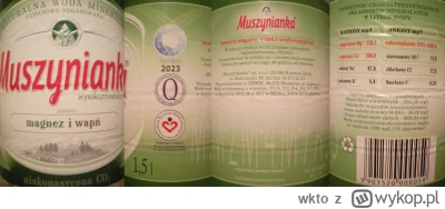 wkto - #listaproduktow
#wodamineralna niskonasycona CO₂ (do 1500 mg/l) Muszynianka #m...