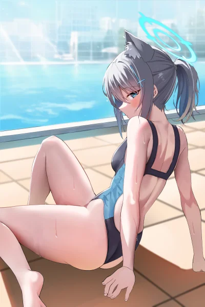 zabolek - #shiroko #bluearchive #anime #randomanimeshit #swimsuit