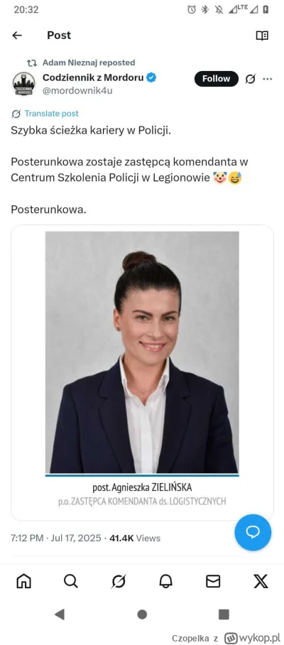 Czopelka - Można? Można!

#policja #kariera #sukces #ciekawostki