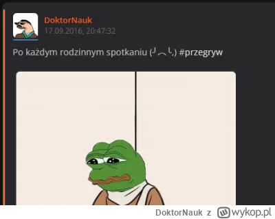 DoktorNauk - Dzisiaj jest specjalna rocznica, dokładnie 9 lat temu pierwszy raz napis...