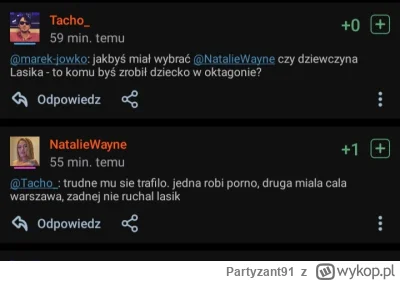 Partyzant91 - Lasik nawet  koleżanka z federacji Ci matke "twojego" dziecka  obraża. ...