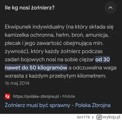 bn1776 - @BigSW sam karabin może nie, ale z resztą ekwipunku czasem może tyle wyjść