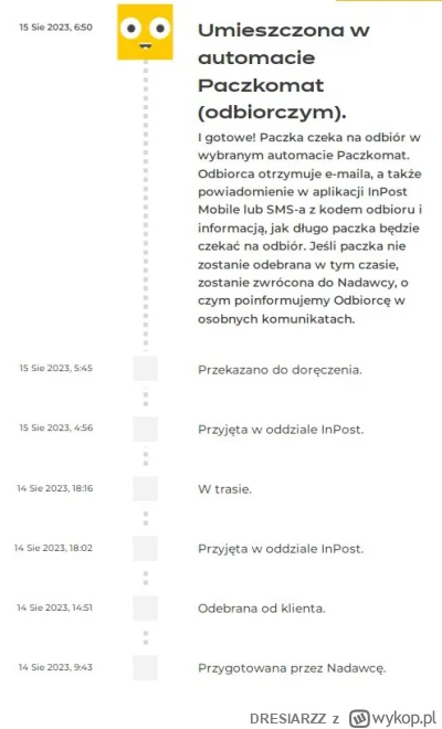 DRESIARZZ - >ja miałem miłe zdziwko jak koleś wysłał mi paczkę w czwartek 2 maja, a w...