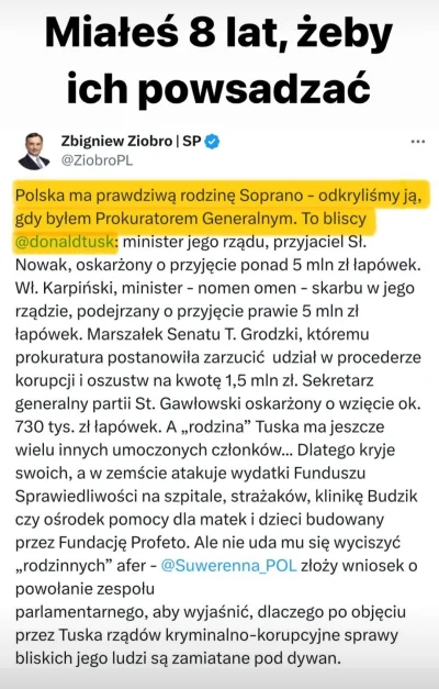 JAn2 - Tymczasem Ziobro odgryza się za oskarżenia w stronę suwerennej Polski - pisze ...
