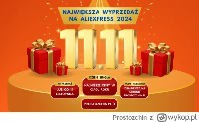 Prostozchin - NAJWIĘKSZA WYPRZEDAŻ TEGO ROKU NA ALIEXPRESS OD 11 do 17 LISTOPADA :)

...