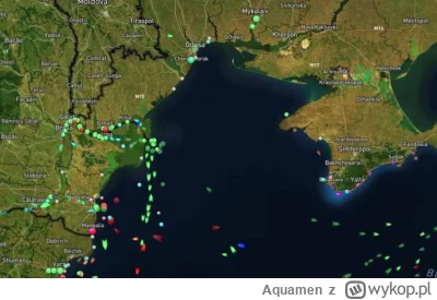 Aquamen - @Aquamen: I widoczna gołym okiem blokada morska założona przez rusków.