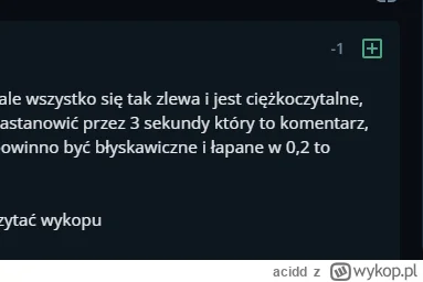 acidd - @Antybuka: popieram!
btw: pacz -> dałem Ci ponownie plusa i wyszło, że masz -...