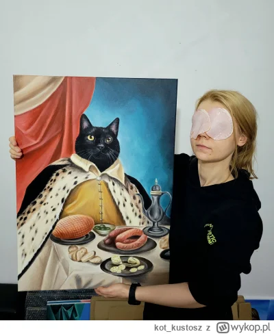 kotkustosz - Namalowałam kota przy mięsnym stole i zapozowałam z plastrami sopockiej ...