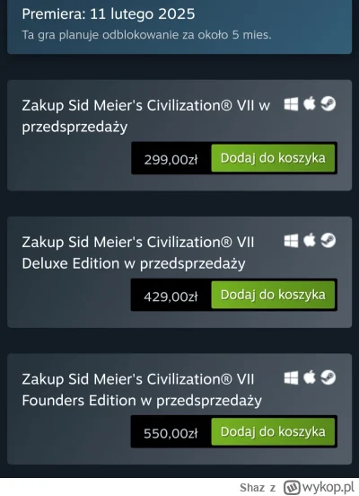 Shaz - No chyba ich pogięło z tą ceną za samą podstawkę.
#civ #civilization #civiliza...